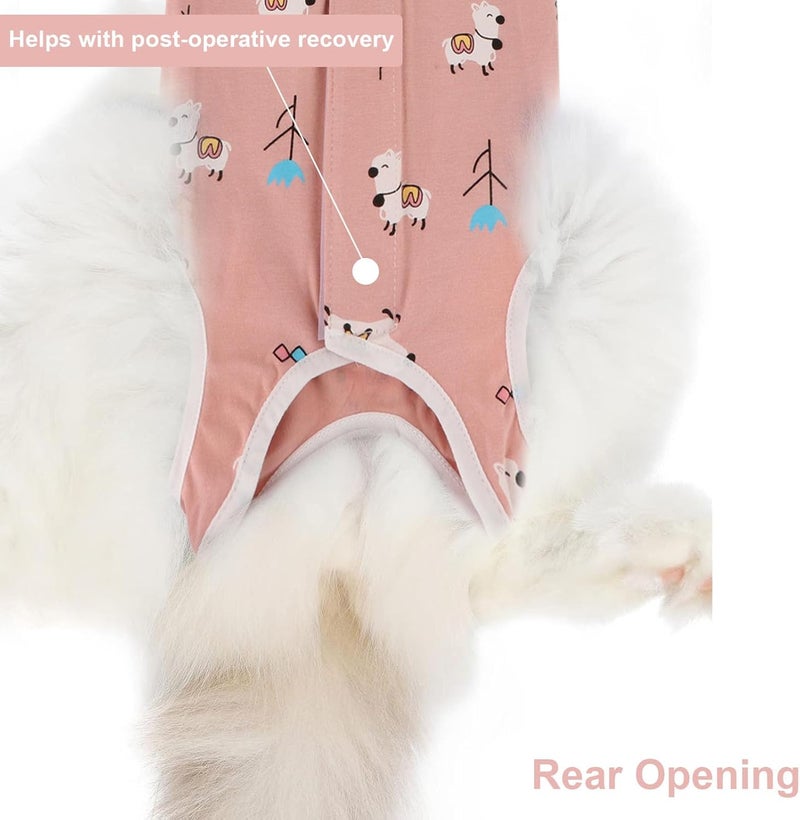 Reshiho 2PCS Cat Recovery Suit - Breathable Cat Surgical Recovery Suit, Onesie for Cats After Surgery Recovery, Alternative Cone of Shame Abdominal Wound Skin Wear Protection (Light Blue+Light Purple, L) - Image 5